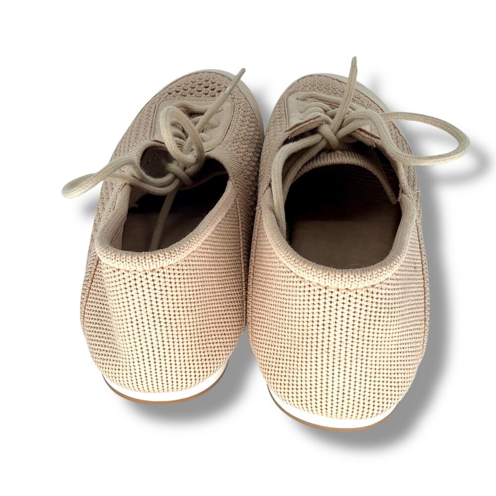 VIVAIA Womens Sneakers Size 7.5 Tan Knit Lace Up Comfort Walking Shoes - Picture 5 of 10